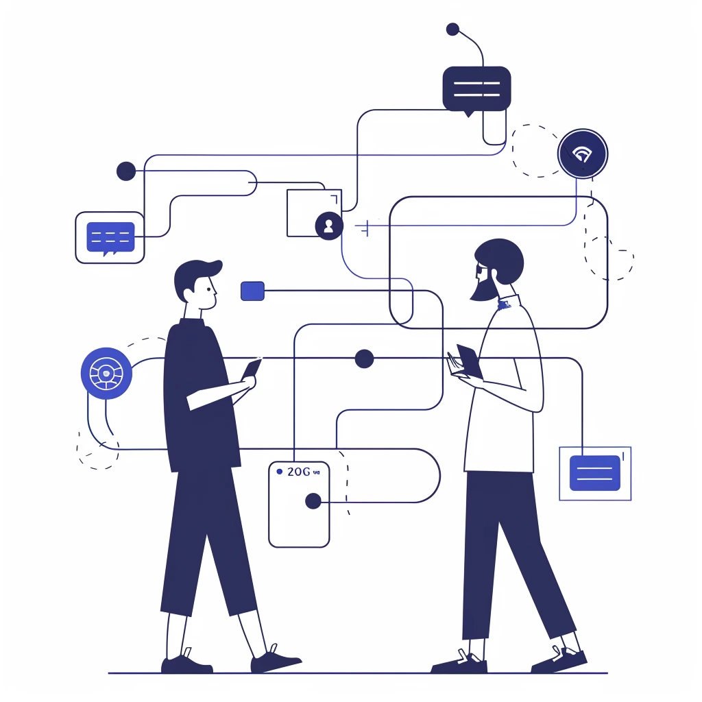 Menselijke verbinding door technologie - systemen die mensen met elkaar laten communiceren